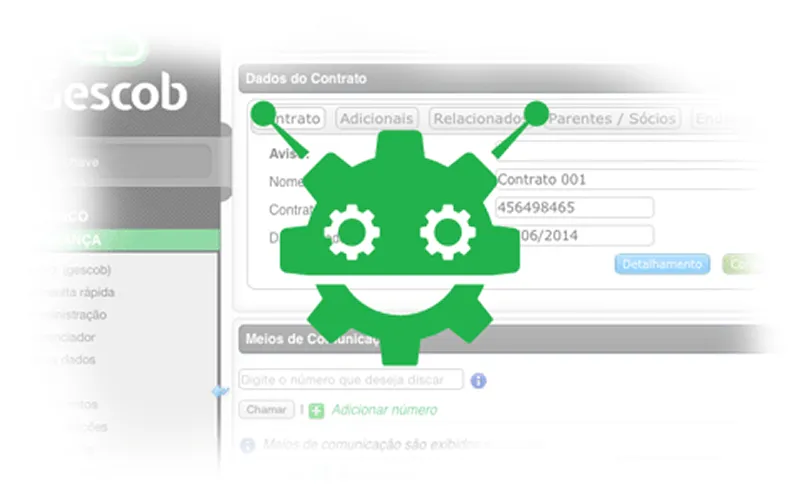 Tela do Gescob durante uma consulta automática de dados